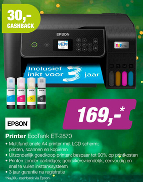 Aanbieding: EcoTank ET-2870 printer