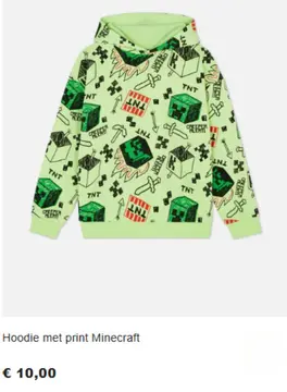 Aanbieding: Hoodie met print Minecraft