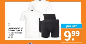 Aanbieding: Herenboxers en T-shirts