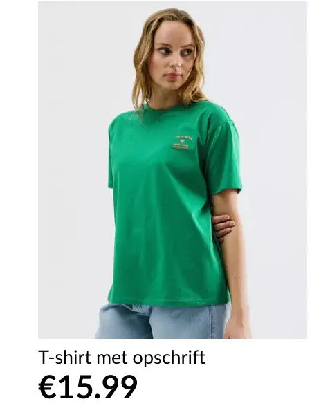 Promotie: T-shirt met opschrift