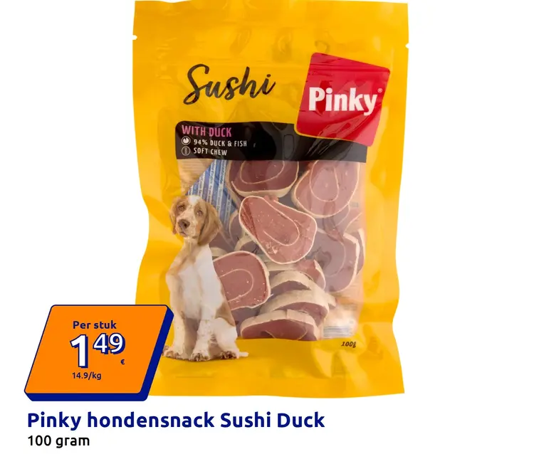 Aanbieding: Pinky hondensnack Sushi Duck