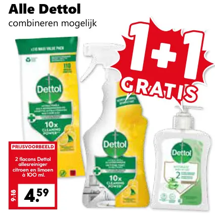 Aanbieding: Dettol allesreiniger citroen en limoen