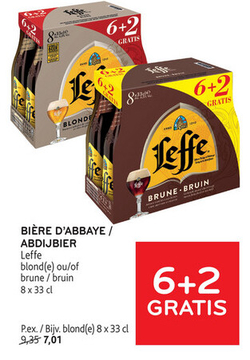 Offre: BIÈRE D'ABBAYE / ABDIJBIER Leffe blond(e) ou/