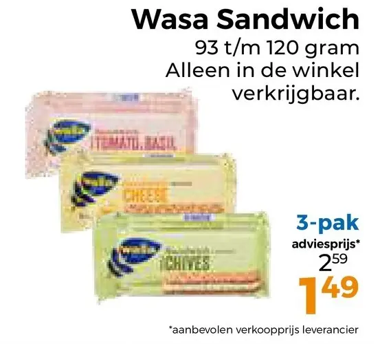 Aanbieding: Wasa Sandwich