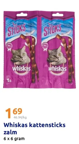 Aanbieding: kattensticks zalm