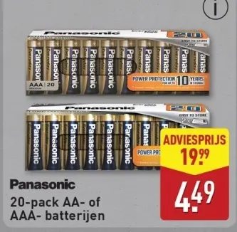 Aanbieding: 20-pack AA- of AAA- batterijen