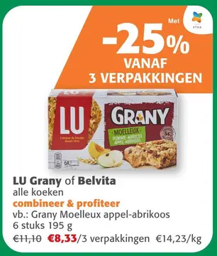 Aanbieding: LU Grany of Belvita alle koeken