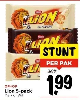 Aanbieding: Lion 5-pack