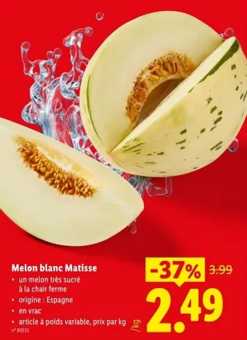 Offre: Melon blanc Matisse