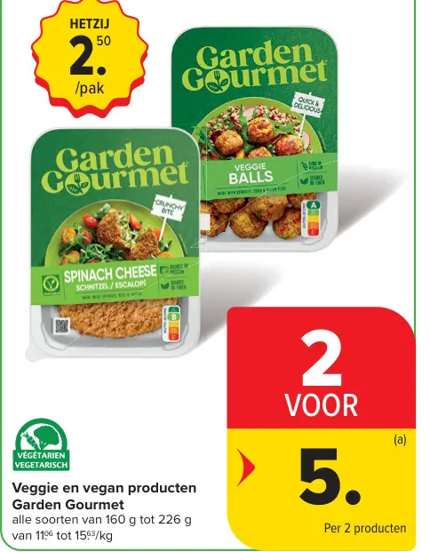 Promotie: Veggie en vegan producten