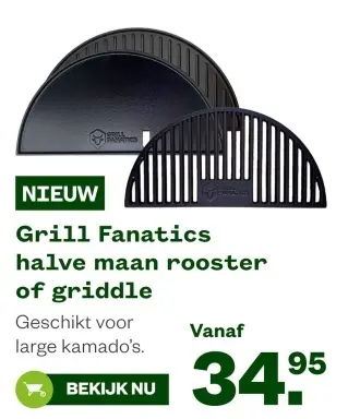 Aanbieding: halve maan rooster of griddle