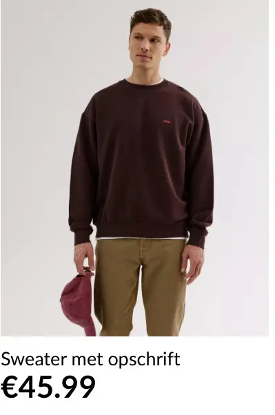 Promotie: Sweater met opschrift