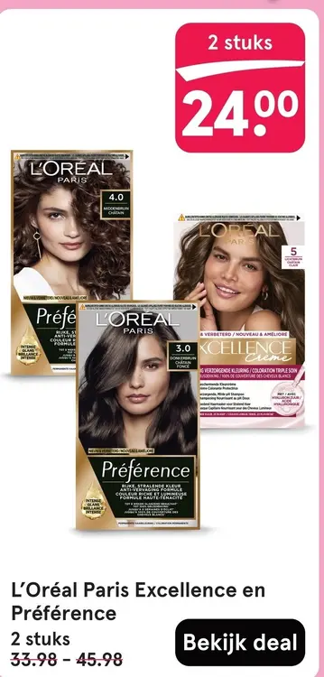 Aanbieding: L'Oréal Paris Excellence en Préférence