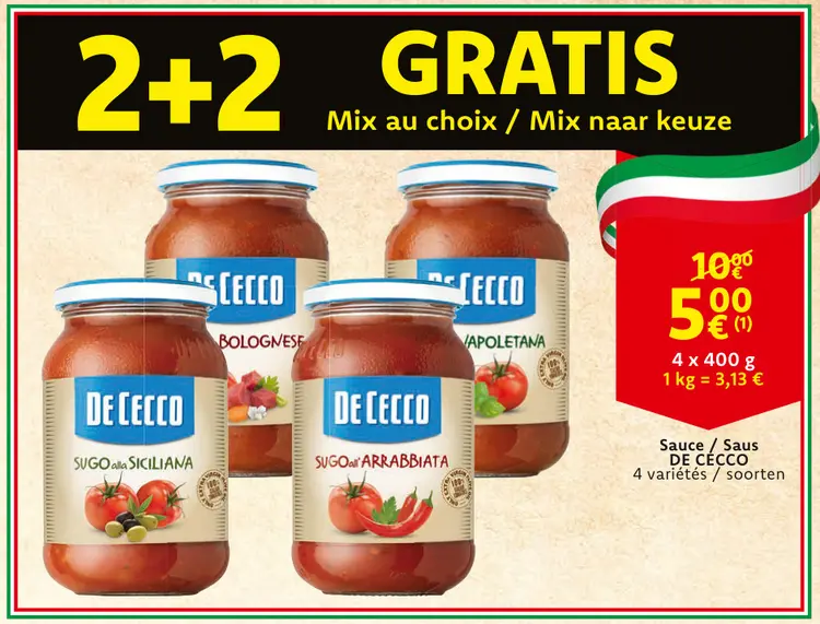 Offre: Sauce / Saus