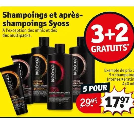 Offre: Shampoings et après-shampoings Syoss