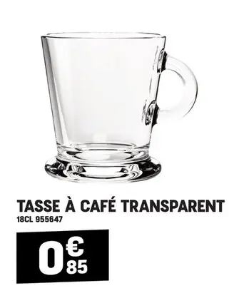 Offre: Tasse à café transparent