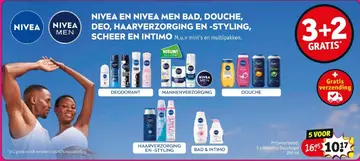 Aanbieding: Nivea en NIVEA men bad, douche, deo, haarverzorging en -styling scheer en intimo