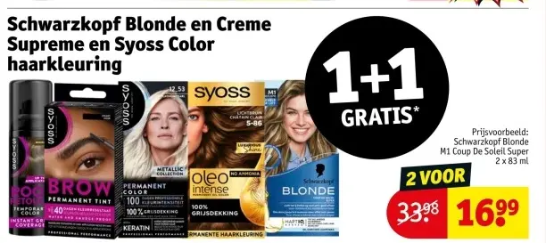 Aanbieding: Schwarzkopf Blonde en Creme Supreme en Syoss 