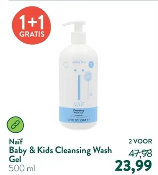 Aanbieding: Naïf Baby & Kids Cleansing Wash Gel