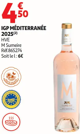 Offre: M Sumeire IGP Méditerranée 2025