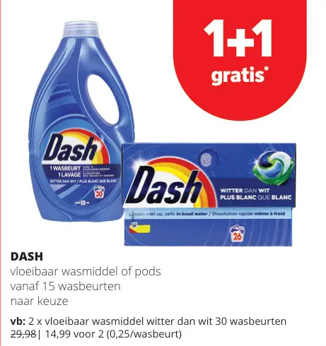 Promotie: Vloeibaar wasmiddel of pods