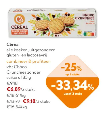 Promotie: Choco Crunchies zonder suikers