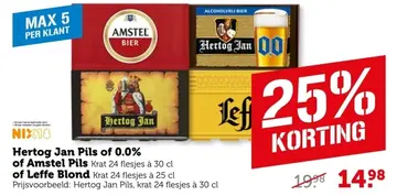 Aanbieding: Hertog Jan Pils of 0.0% of Amstel Pils of Lef