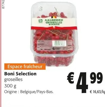 Offre: Boni Selection groseilles