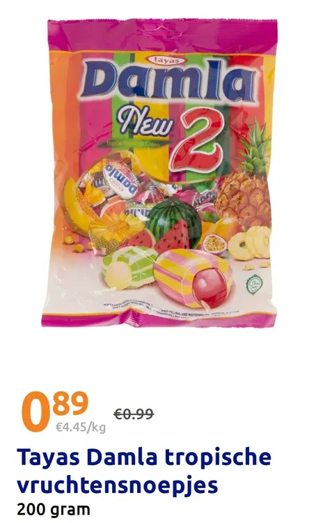 Promotie: Damla tropische vruchtensnoepjes