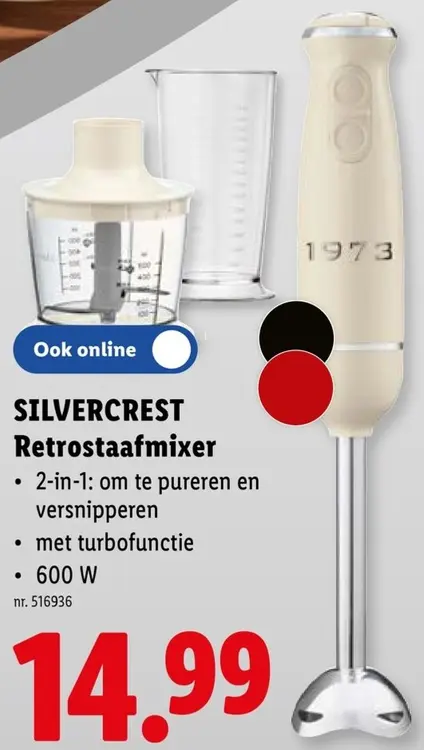 Promotie: SILVERCREST Retrostaafmixer & Retroblender