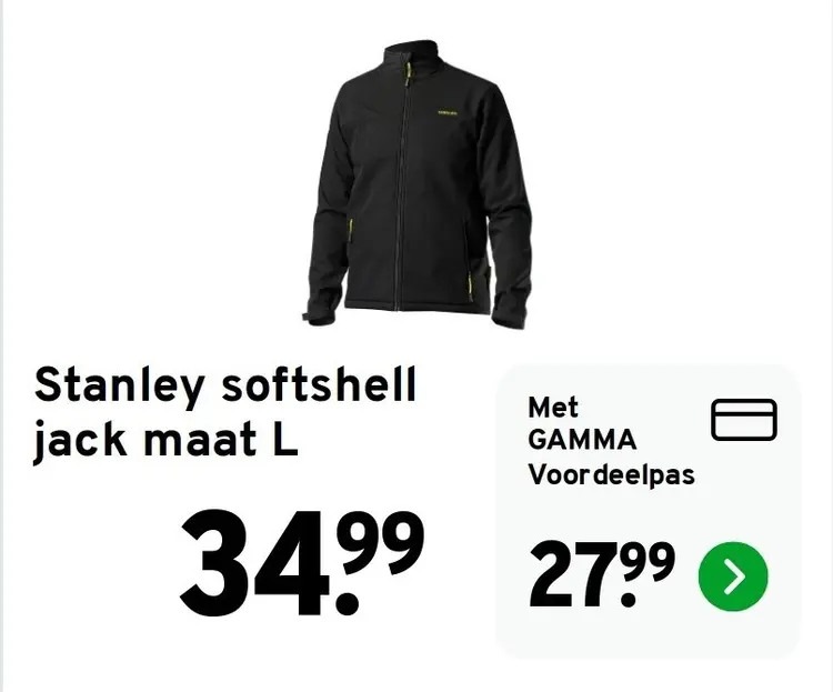 Aanbieding: Stanley softshell jack maat L