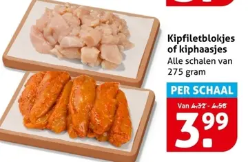 Aanbieding: Kipfiletblokjes of kiphaasjes