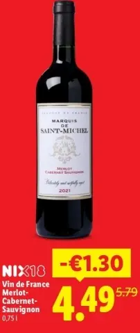 Aanbieding: Vin de France Merlot-Cabernet-Sauvignon