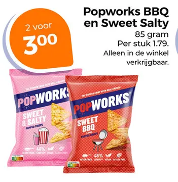Aanbieding: Popworks BBQ en Sweet Salty