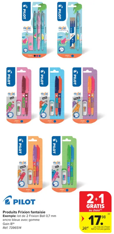 Offre: Produits Frixion fantaisie