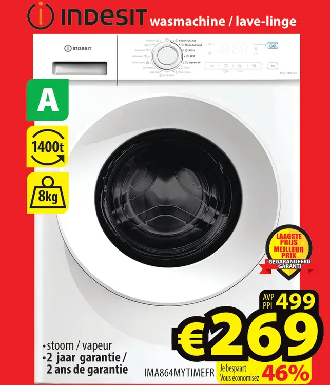 Promotie: wasmachine / lave-linge