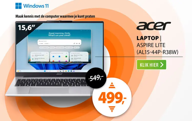Aanbieding: Acer Aspire Lite (AL15-44P-R38W)