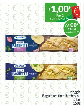 Offre: Baguettes fines herbes ou à l'ail