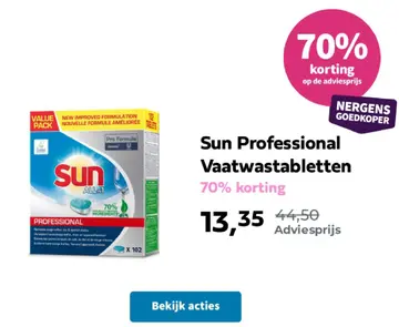 Aanbieding: Sun Professional Vaatwastabletten