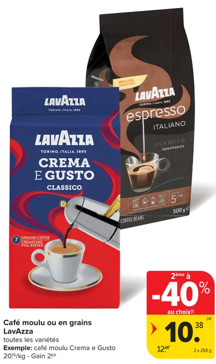 Offre: Café moulu ou en grains