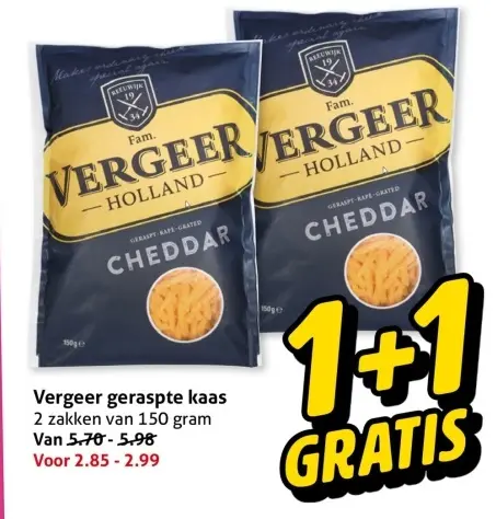 Aanbieding: geraspte kaas
