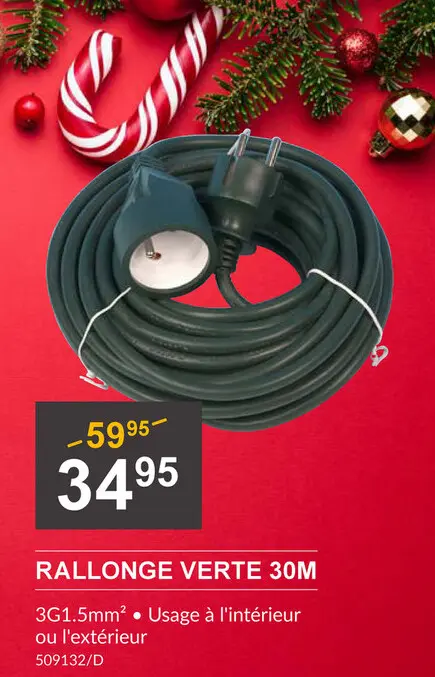 Offre: Rallonge verte 30m