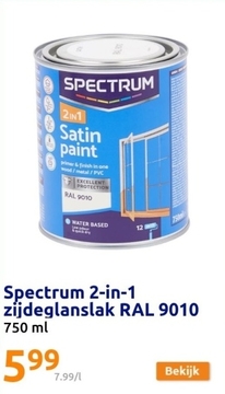 Aanbieding: Spectrum 2-in-1 zijdeglanslak RAL 9010