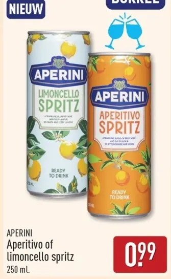 Aanbieding: Aperini Aperitivo of limoncello spritz
