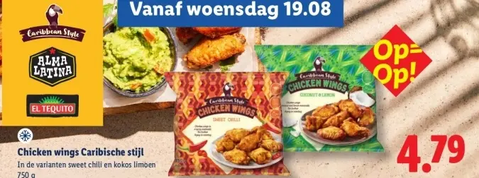 Aanbieding: Chicken wings Caribische stijl