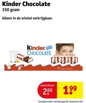 Aanbieding: Kinder Chocolate