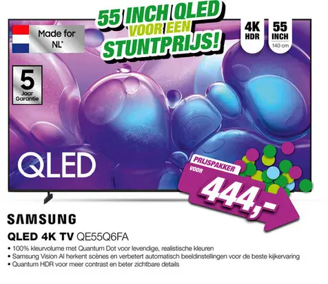 Aanbieding: Samsung QE55Q6FA 4K QLED Smart TV (2025)