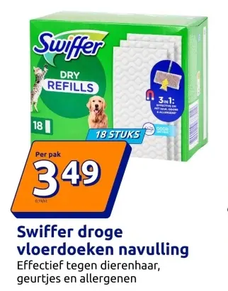 Promotie: Swiffer droge vloerdoeken navulling