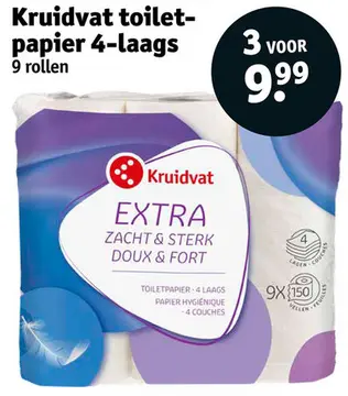 Aanbieding: Toiletpapier 4-laags