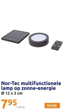 Aanbieding: Nor-Tec multifunctionele lamp op zonne-energie
